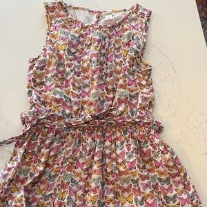 Crewcuts Girls Sleeveless Butterfly Print Dress in Pink, Yellow & Black